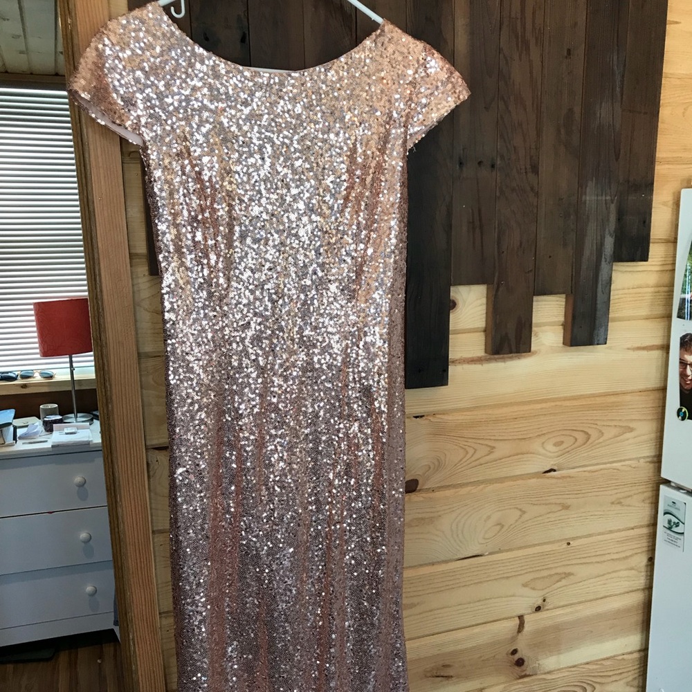 Floor Length Gold Mermaid Dress